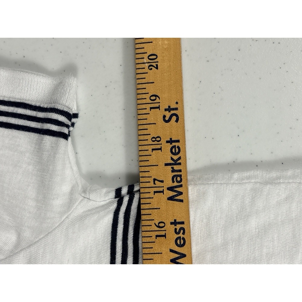 Vintage Aeropostale Polo Shirt Mens XS White Striped Short Sleeve  NEW - Picture 5 of 6